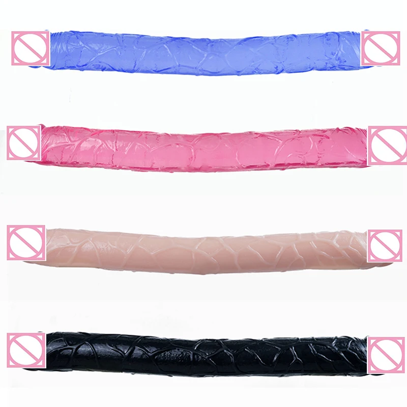 high quality bendable wholesale price adults female masturbation flexible simulation double-headed manual penis dildo toys