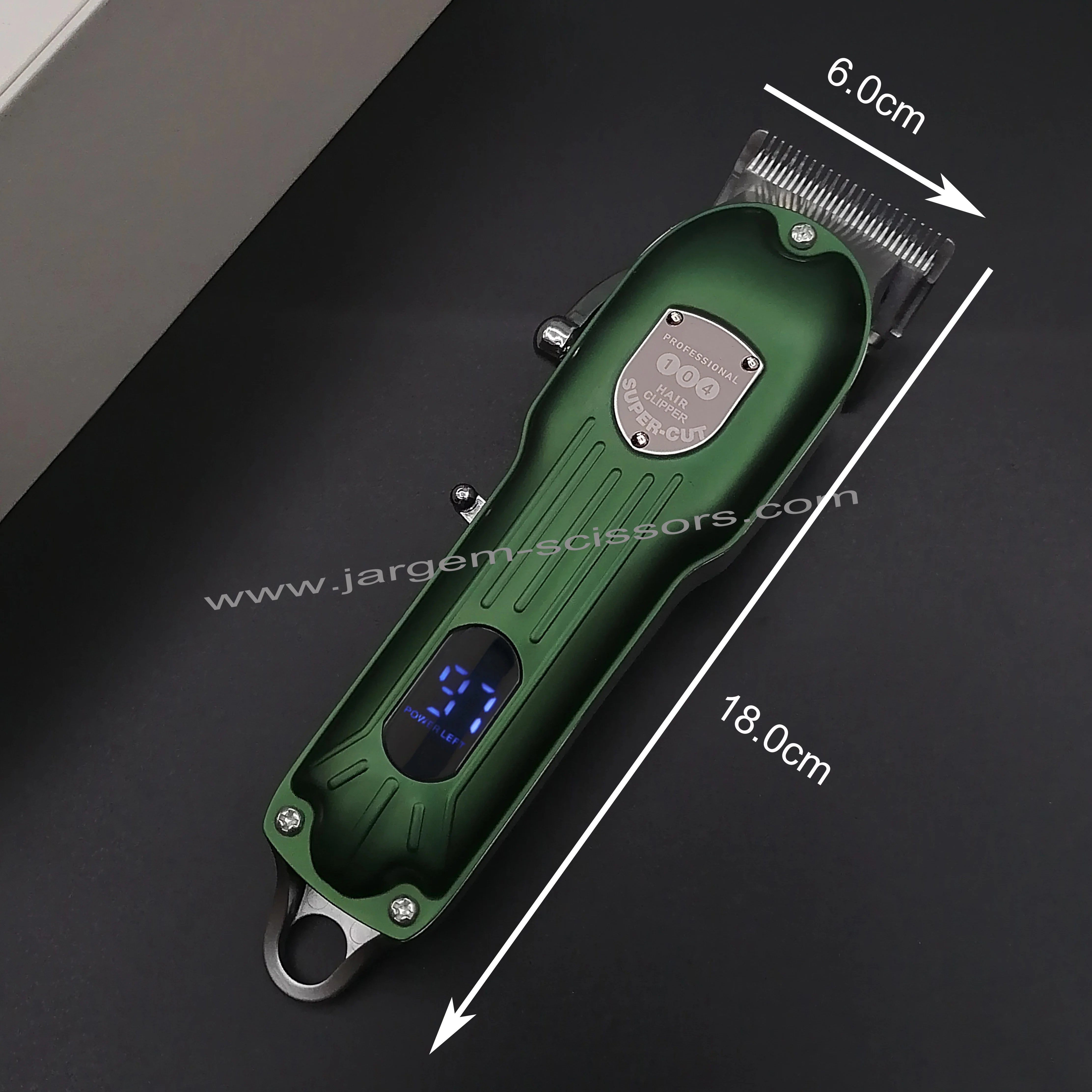 Green Hair Trimmers Men Professional Hair Clippers with LCD Display Rechargeable Clipper