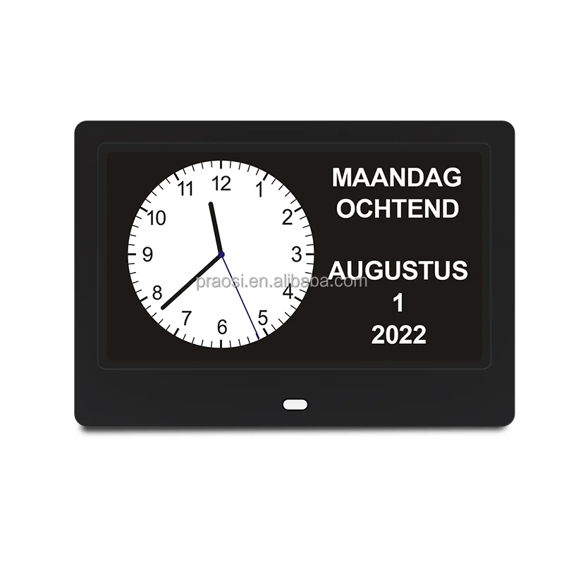 Red White Blue Color Extra Large Display AM PM 25 Alarms 7 8 10 12 15 Inch Digital Calendar Day Clock For Impaired Vision