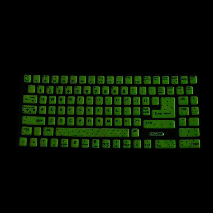 customized logo sheet fluorescent french german keyboard stickers printing for keyboard