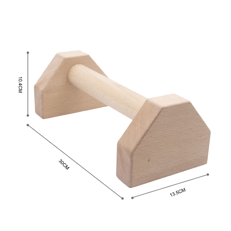 Custom Non-slip Wood Push-Up Rack Board Training Sport Workout Fitness Equipment 25cm Push-Up Stands Bars