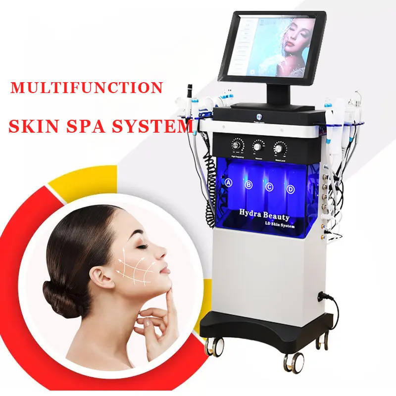 Best 14 in 1 aqua peel up oxygen hydra deep cleaning facial machine oxygen microdermabrasion Machine