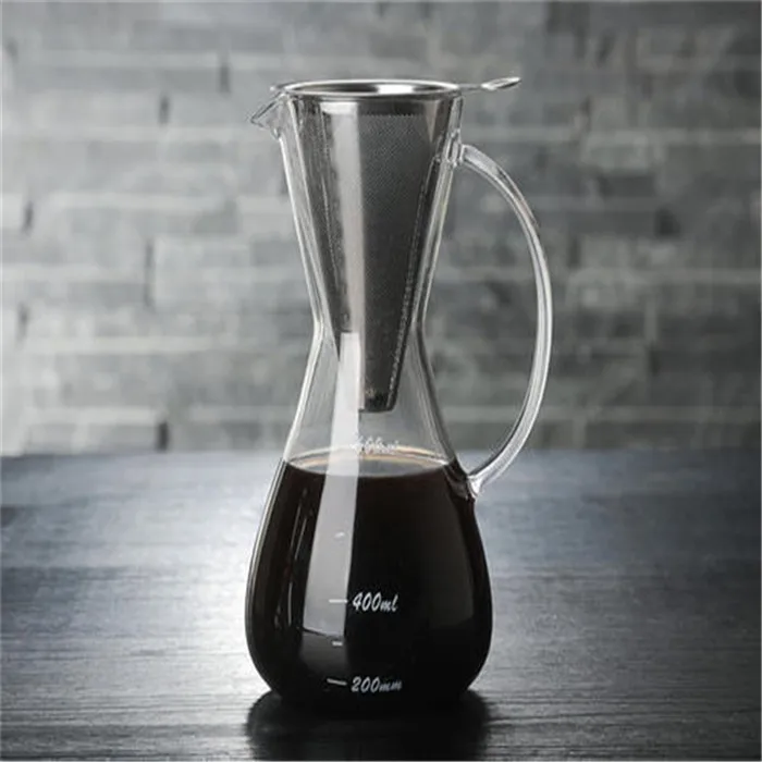 Wholesale borosilicate glass cold brew maker airtigh iced cold brew coffee maker glass coffee pot with filter
