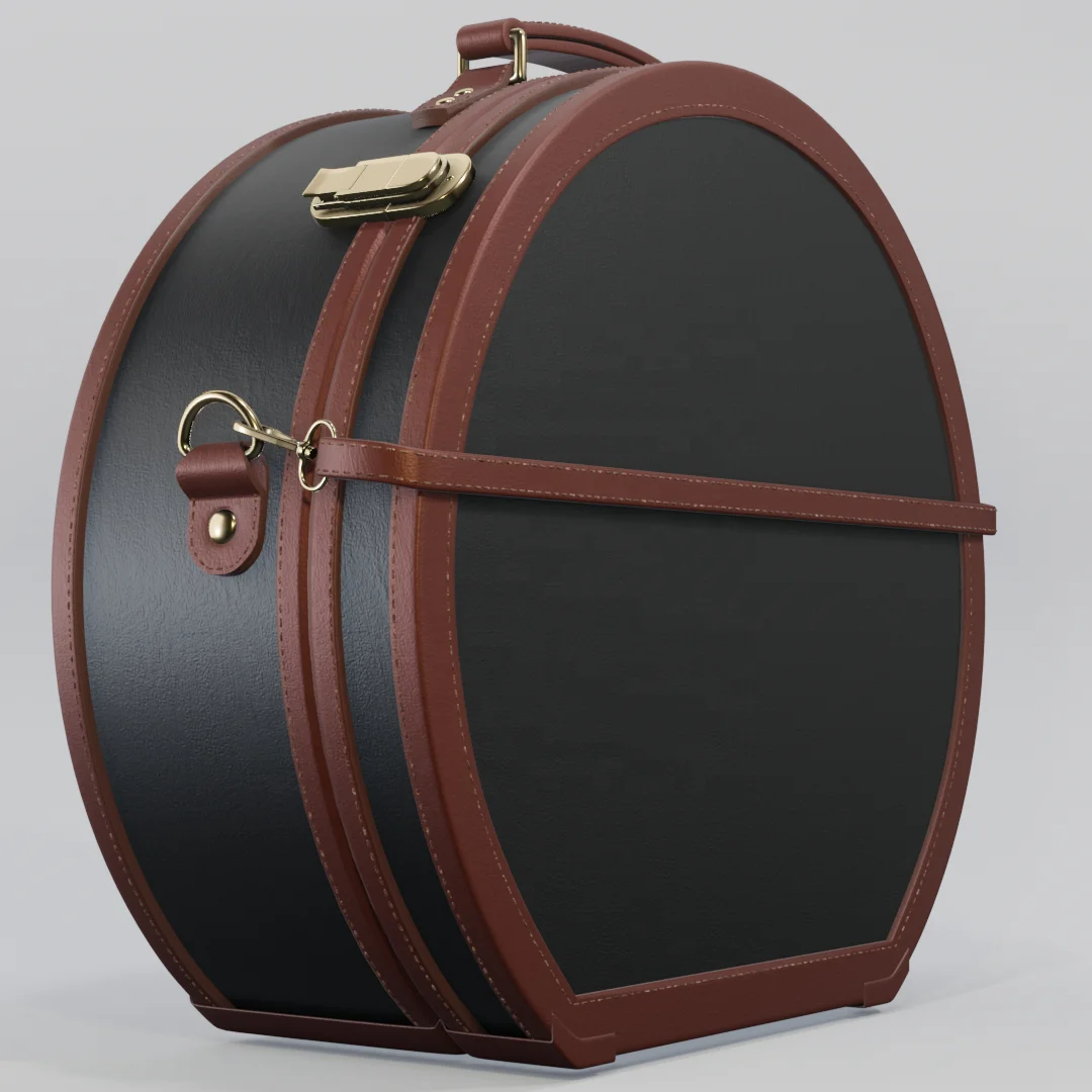 Custom Luxury Hat Case Royal Leather Cosmetic Case for Women Special Design