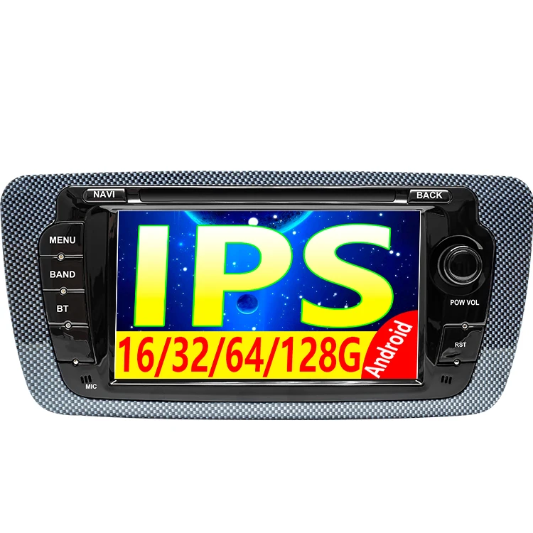 Android 12   Car Stereo Radio DVD Player GPS Navigation Touch Display 2Din Head Unit Supports WiFi Backup for SEAT Ibiza MK4//6J