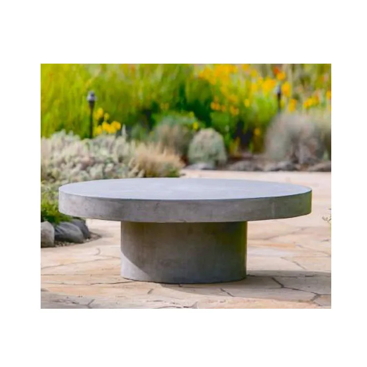 High quality light concrete fiber dining table outdoor concrete side coffee table