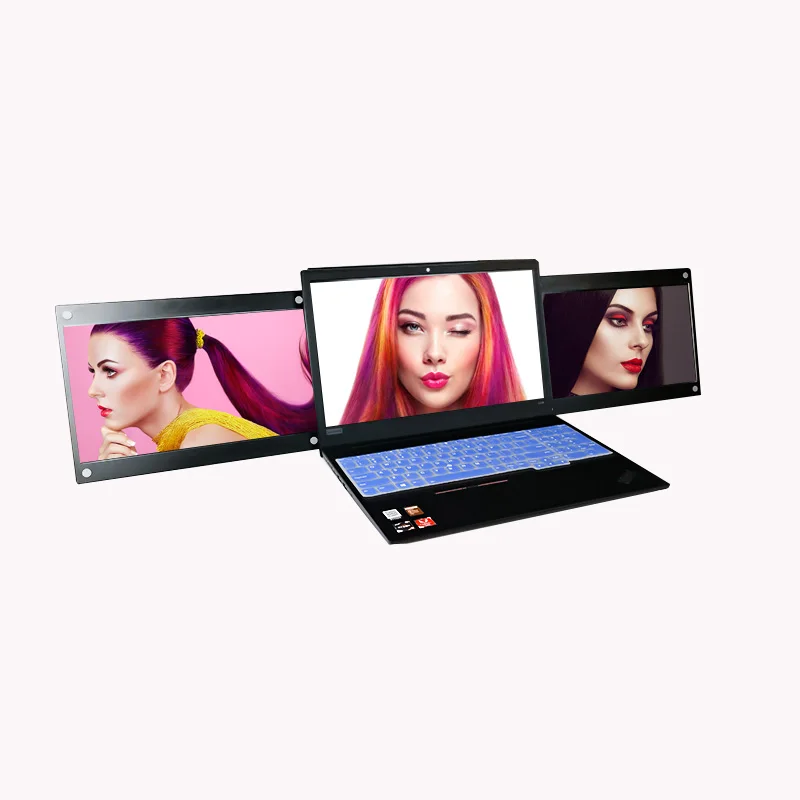Triple Monitor Portable 13.3inch  IPS Portable Screen Extender Dual Sreens for Laptop