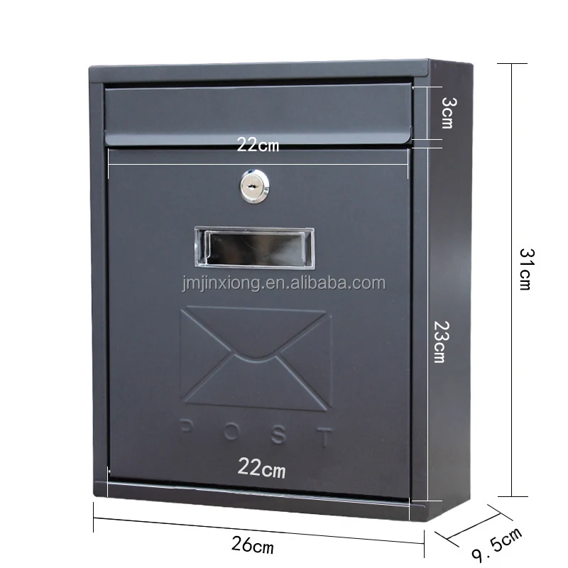 China Wholesale Black Outdoor Wall Mount Mounted Mini Small Hanging House Shaped Metal Mailbox For Storage Letter