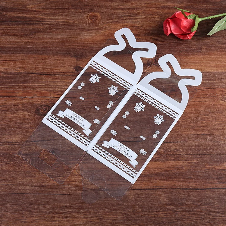 Small clear PVC PET plastic gift box Christmas gift packaging box direct factory