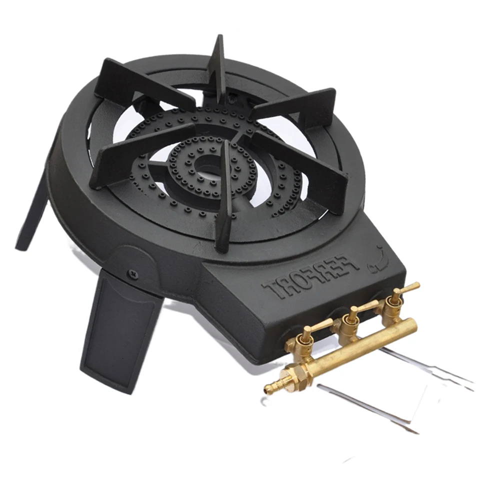 Latest scientific research technology good price 4 ring cast iron burner gas stove cast iron coal indoor cooking stove