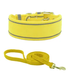 2022 Dog Walking Artifact Suede Reflective Pet Soft Collar Medium and Large Dog Pet Collar Leash Set Multifunction Dogs Leash