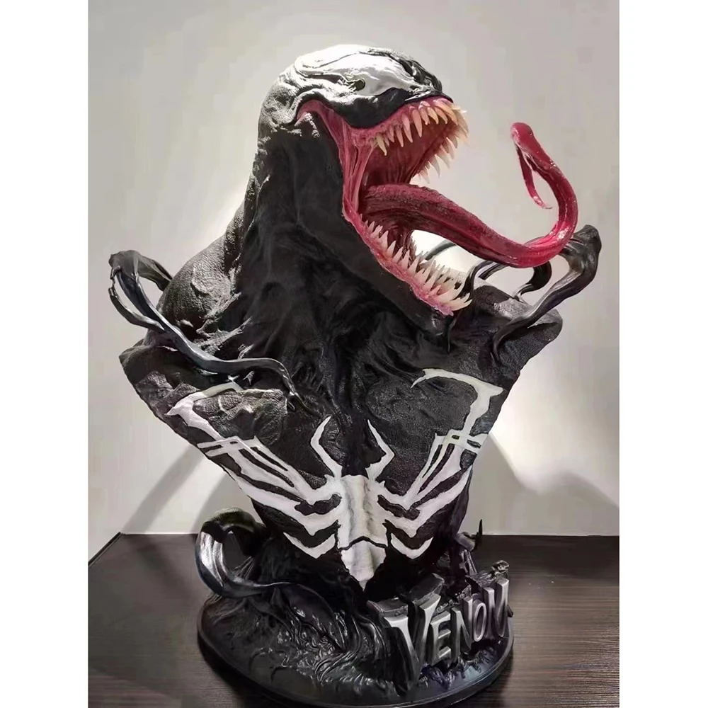 Indoor Life Size Statue Resin Sculpture Marvel Movie Character Resin Venom Bust Statue for Decoration