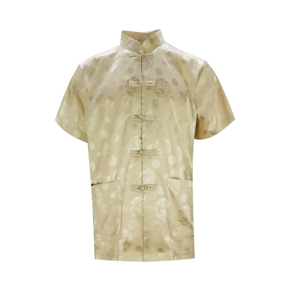 Chinese traditional clothes for men New Style summer cotton shirt Kung Fu Party Garments with best quality