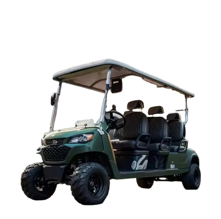 PGA SHOW  HOT SALE   48V/60V72V   Lithium Battery Solar 6 Seaters Off Road Electric Street Legal Golf Carts can customize