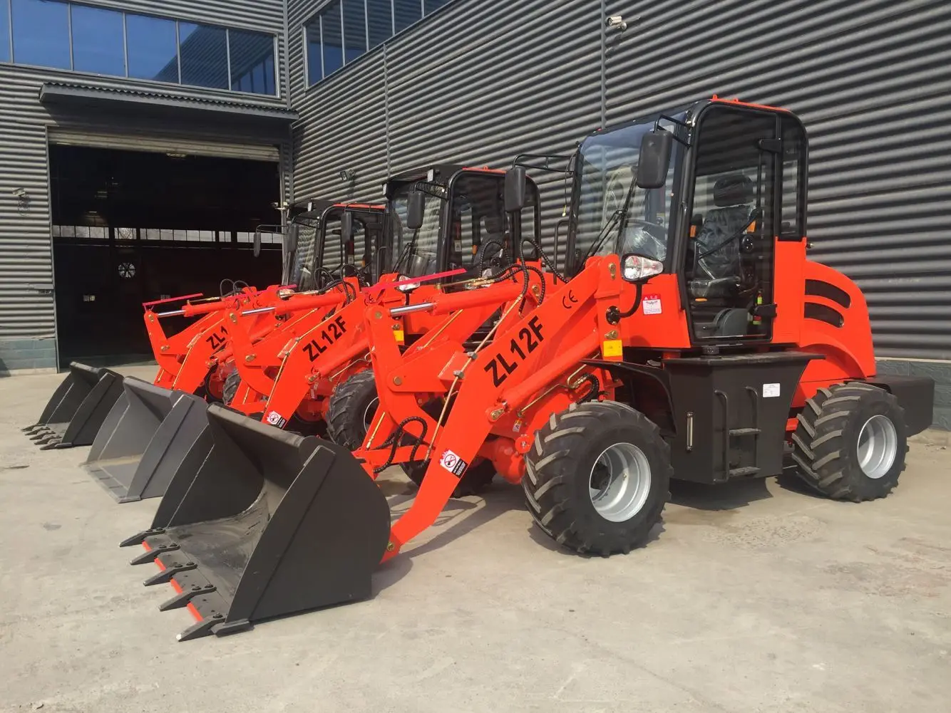 European Design 1.2 Ton Mini Wheel Loader With Wide Tyres