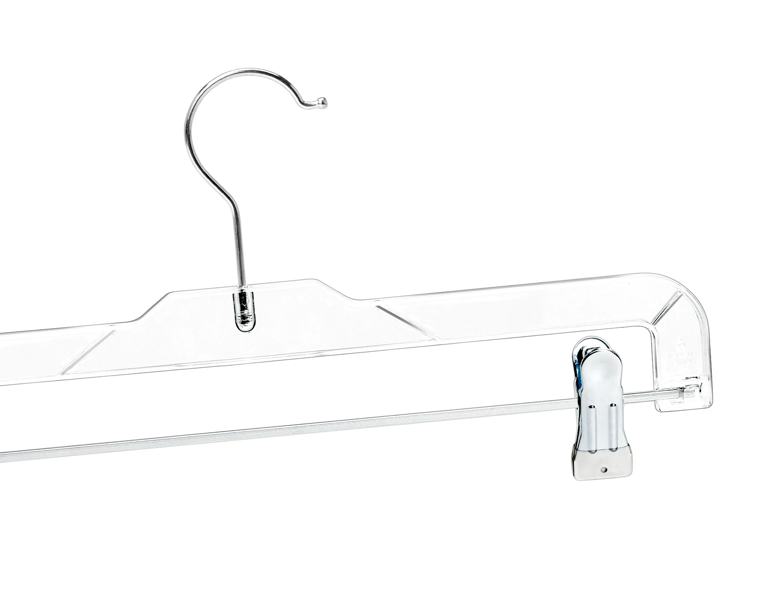 Factory Best Quality Clear Plastic Pants Skirt Hangers with Adjustable Clips Stable 360-Rotating Swivel Hook