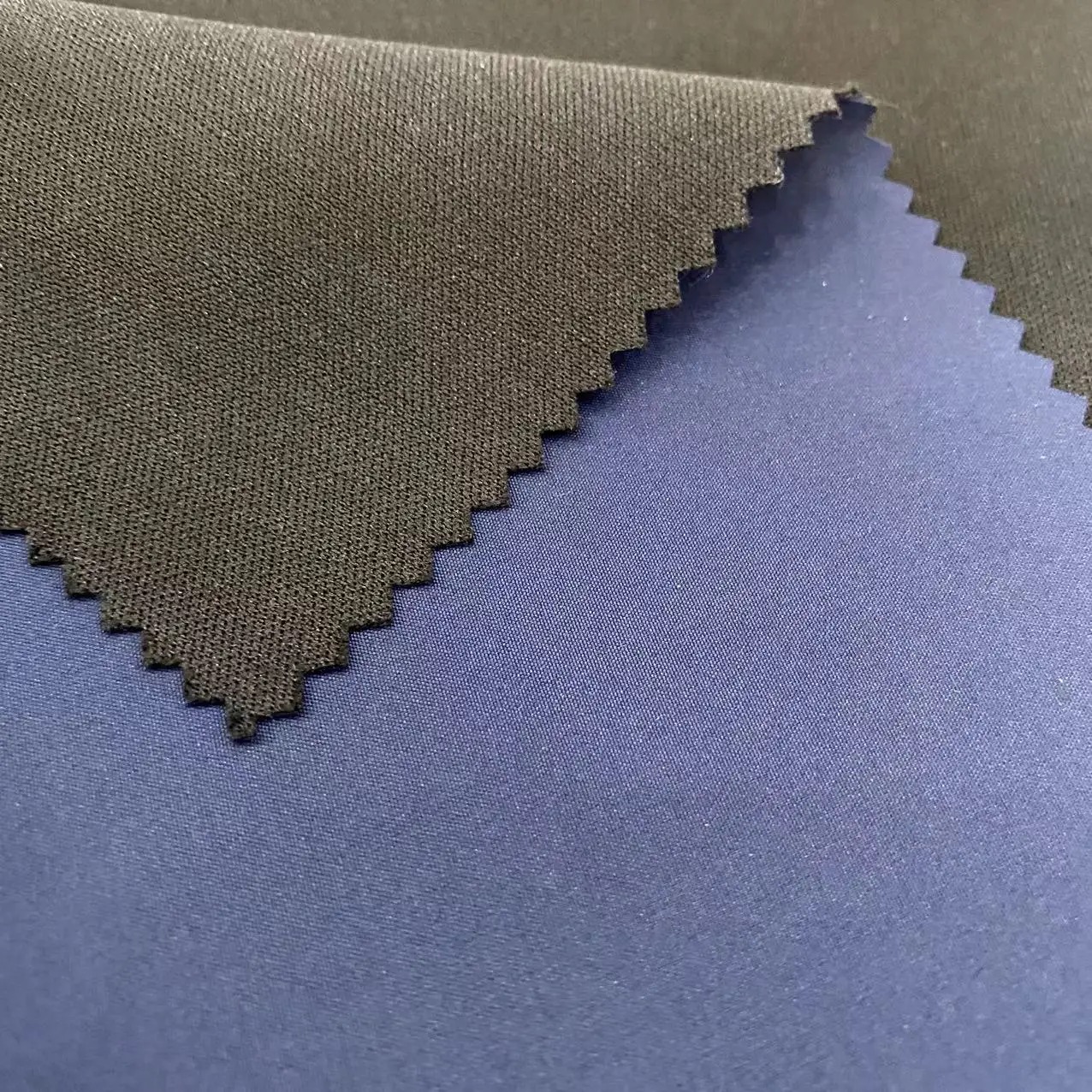 high quality  tear resistant  240T dull pongee  compounded with knitting fabric waterproof coat fabric