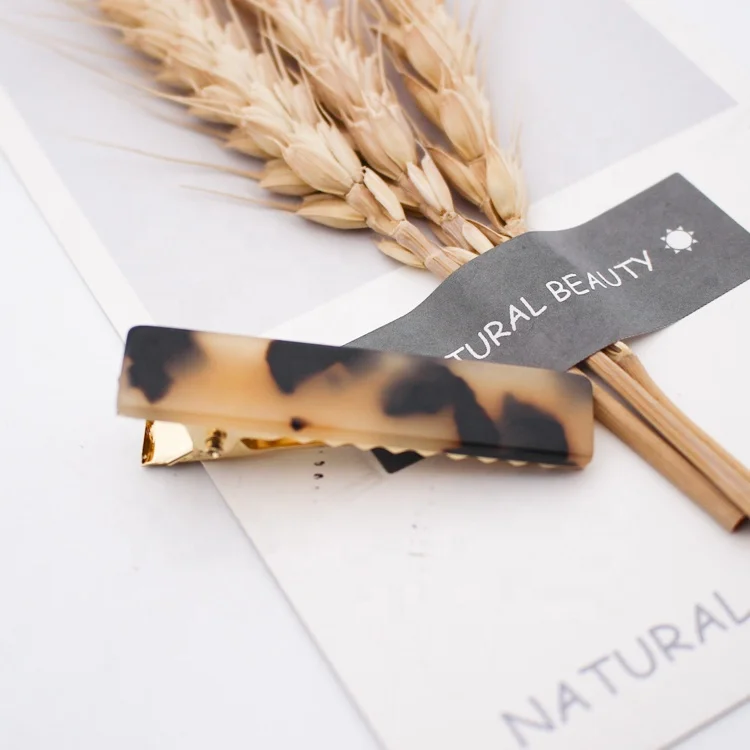 Lovely child hair accessories barrettes acetate acrylic small bar hair clips for little girls