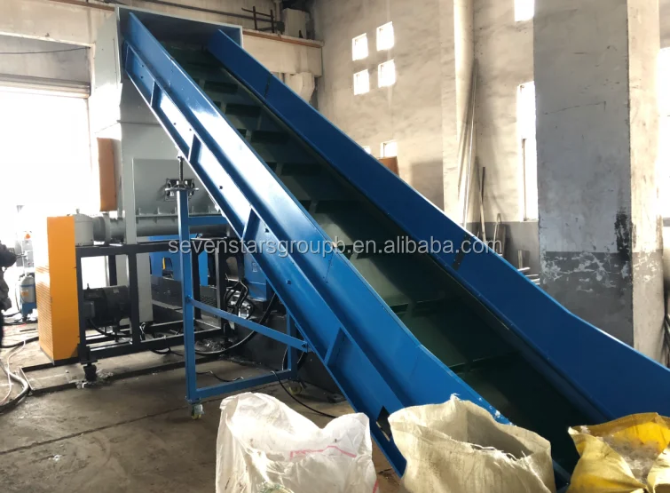 Waste Plastic PP PE PS Recycling Granulation Machine / Double Stage Pelletizing Line