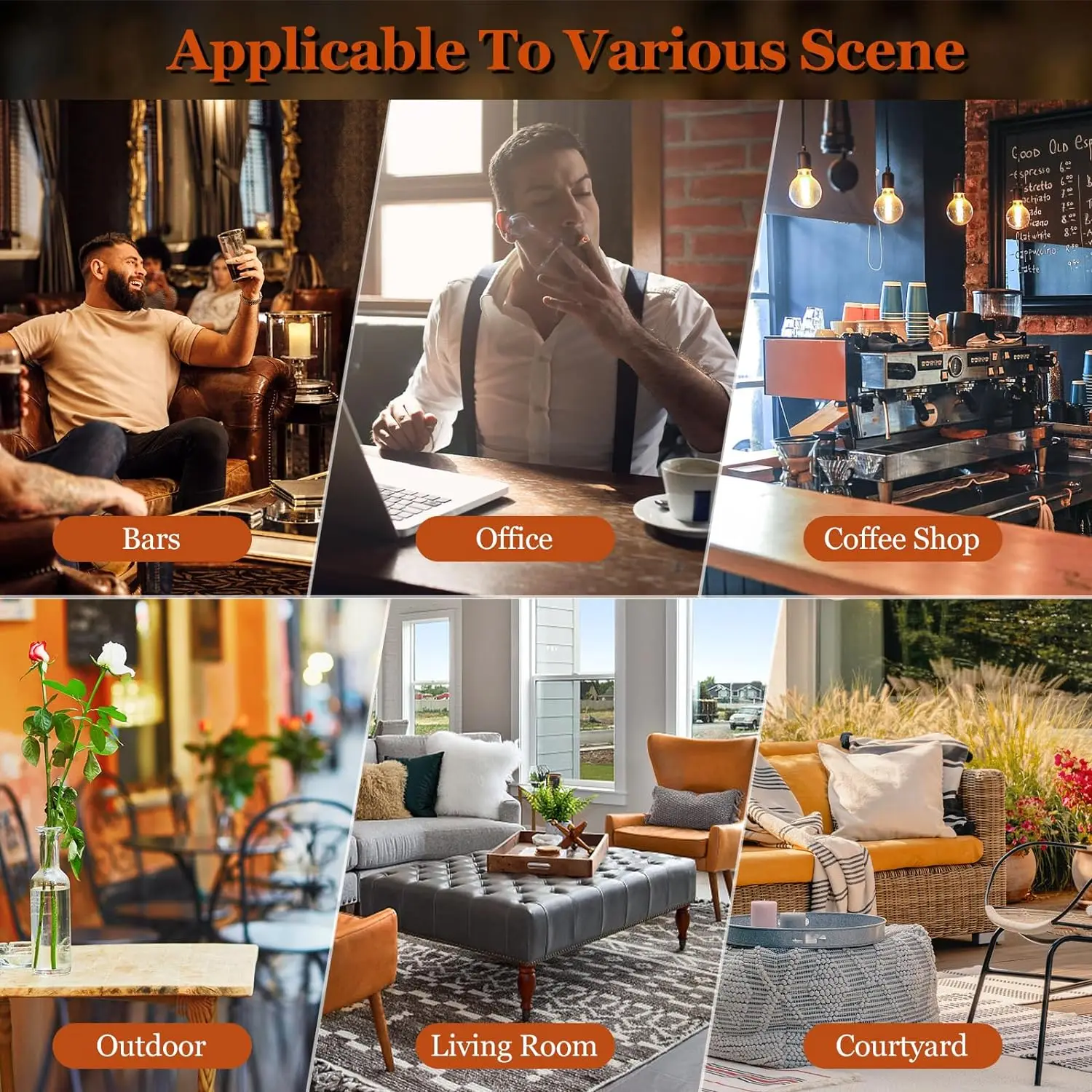 Combohome Modern Design Handmade Wood Cigar Ashtray  Luxury Ashtray For Smoking Accessories