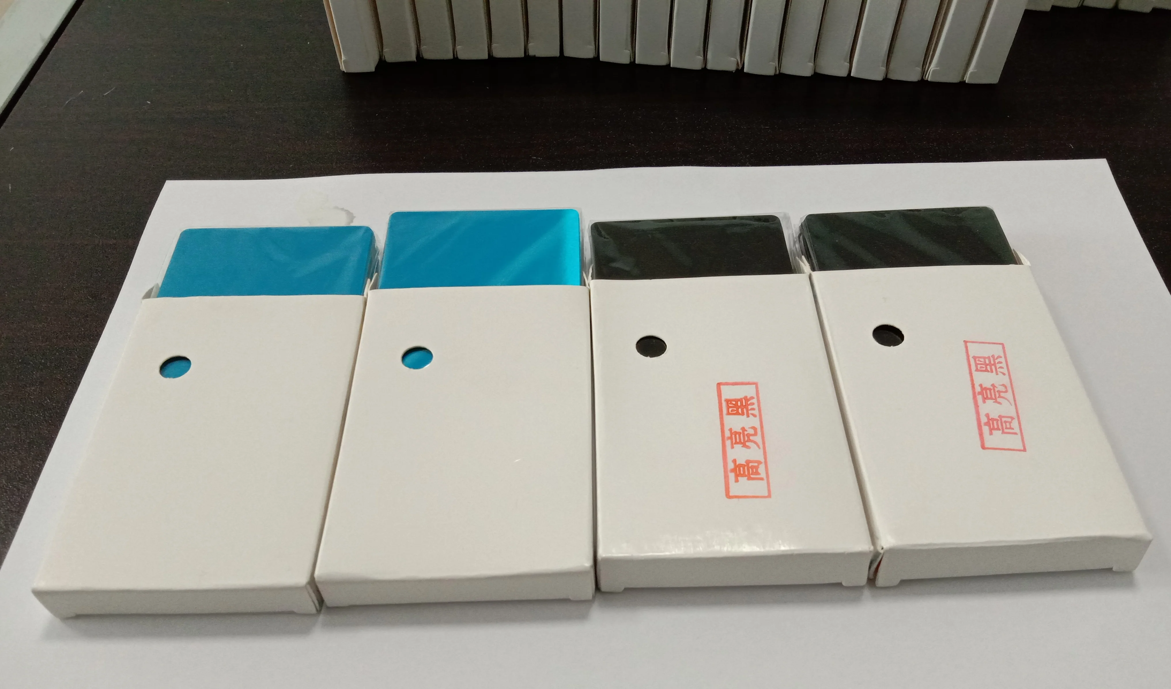 Custom 45mm Black Metal Die Cut Business Cards 1mm Thick Aluminum Blanks UV Printed 3D Design Crafts Laser Engraving Love Steel