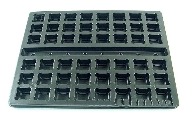 Оптовая продажа термоформовочный большой вакуумный формовочный лоток BST для прорастания черный пластиковый начинающих семян на заказ распродажа