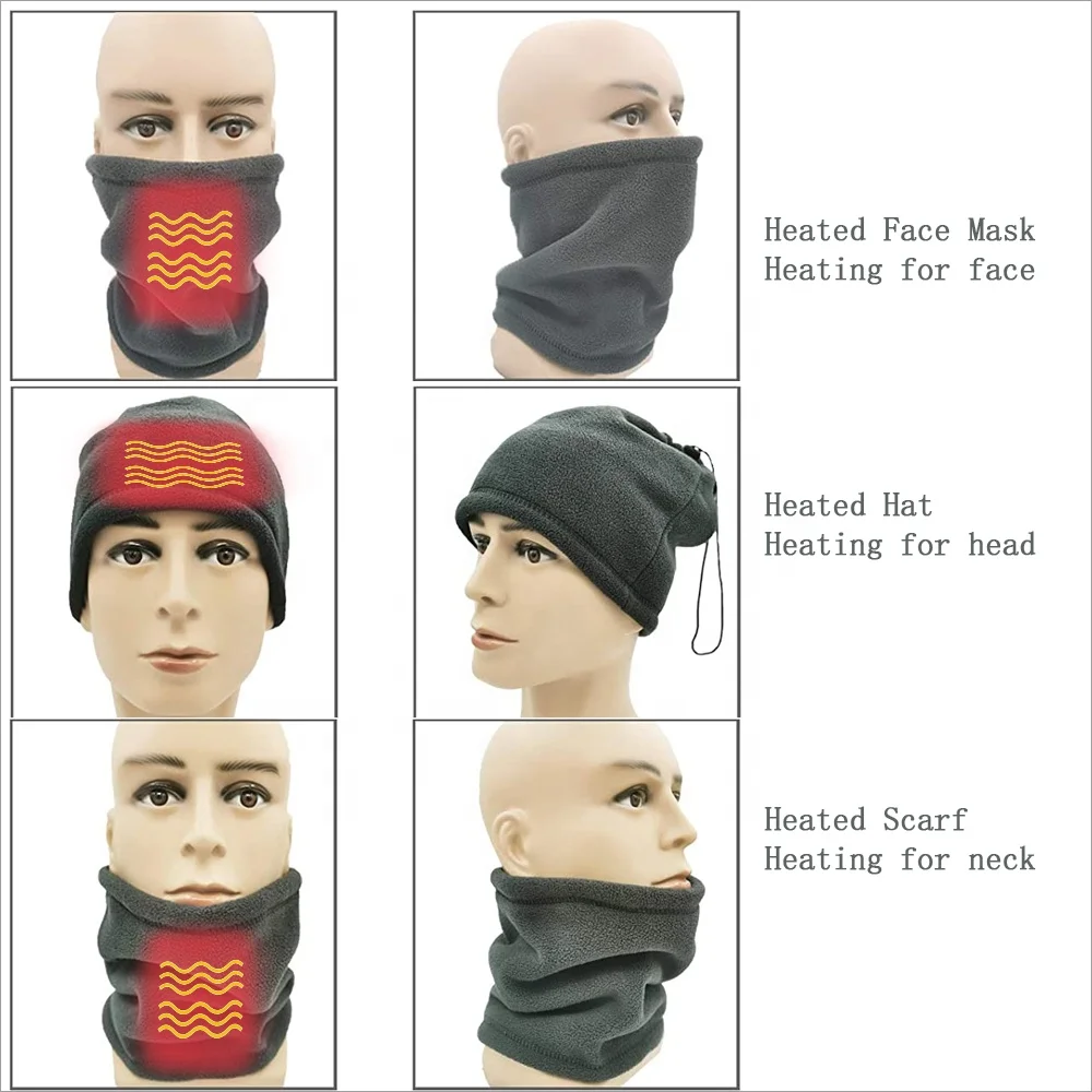Casual and Sports Style Fleece Neck Warmer Gaiter Breathable Polyester Ski Mask and Winter Heated Scarf with Logo Decoration