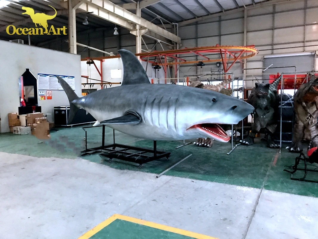 
life size animatronic animal shark model 