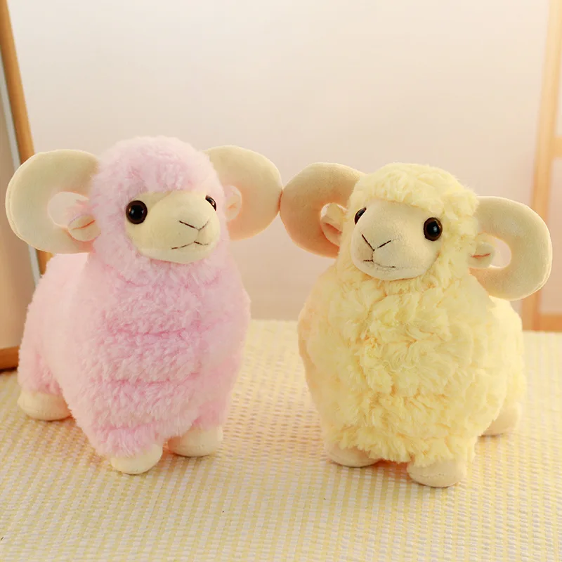 Wholesale custom 25cm lamb plush toy Stuffed animal goat sheep wedding mascot gift