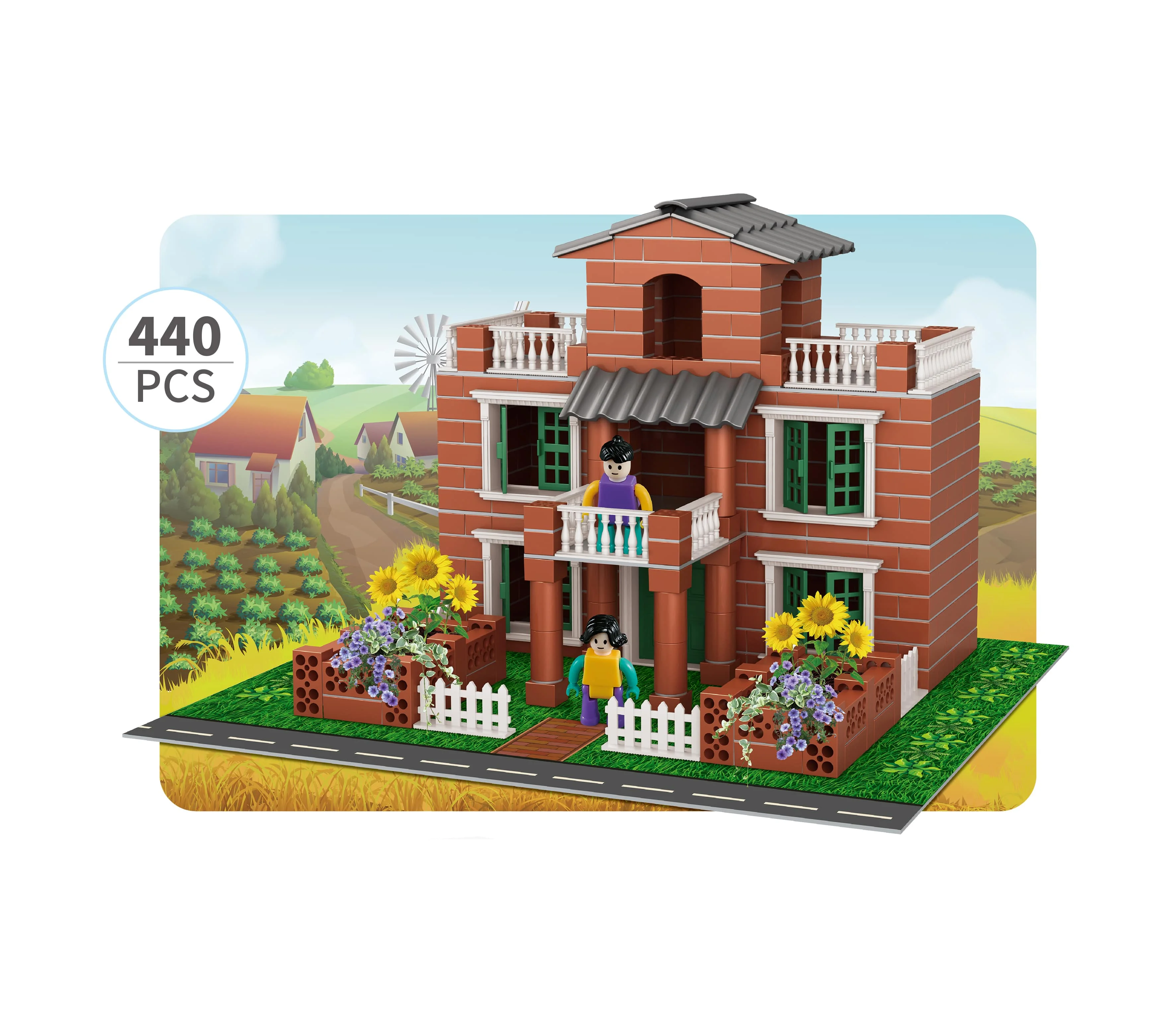 DIY Cabin House Sandtable Miniature Architectural Scene Model Building House Toys