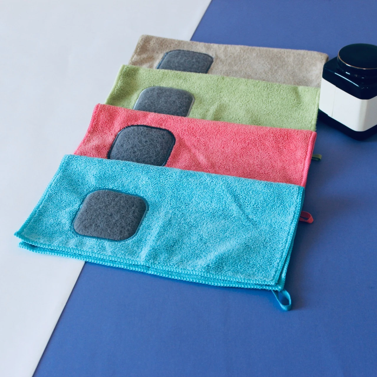 Kitchen cleaning soft absorbent dishes scouring pads ultra-fine cellulose color dish washing squares rags