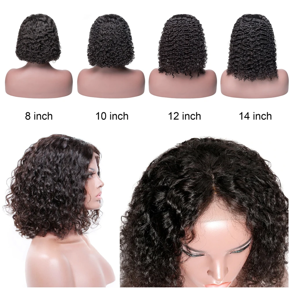 Forcuteu High Discounts 100% Natural Human Hair Wigs,8-16Inch Bob Wigs Human Hair Lace Front Wig, Virgin Hair Wigs For Black Women