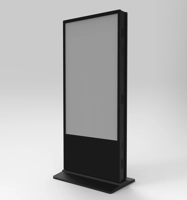 65 Inch Floor Stand Lcd Display Digital Signage Kiosk for Advertising Double Sided 1920*1080 2K Touch Screen Kiosk 80 SDK 1000:1