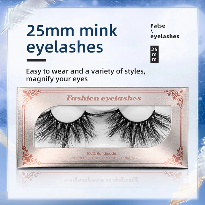 OEM fluffy 25mm eyelash with private label custom packaging 5D eyelashes real lasheswholesale mink lashes3d wholesale vendor las