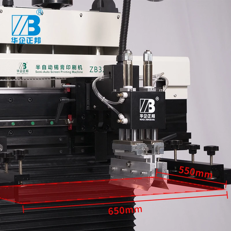 ZHENGBANG semi-auto smt screen printing smd machine ZB3250LY for PCB smt production line