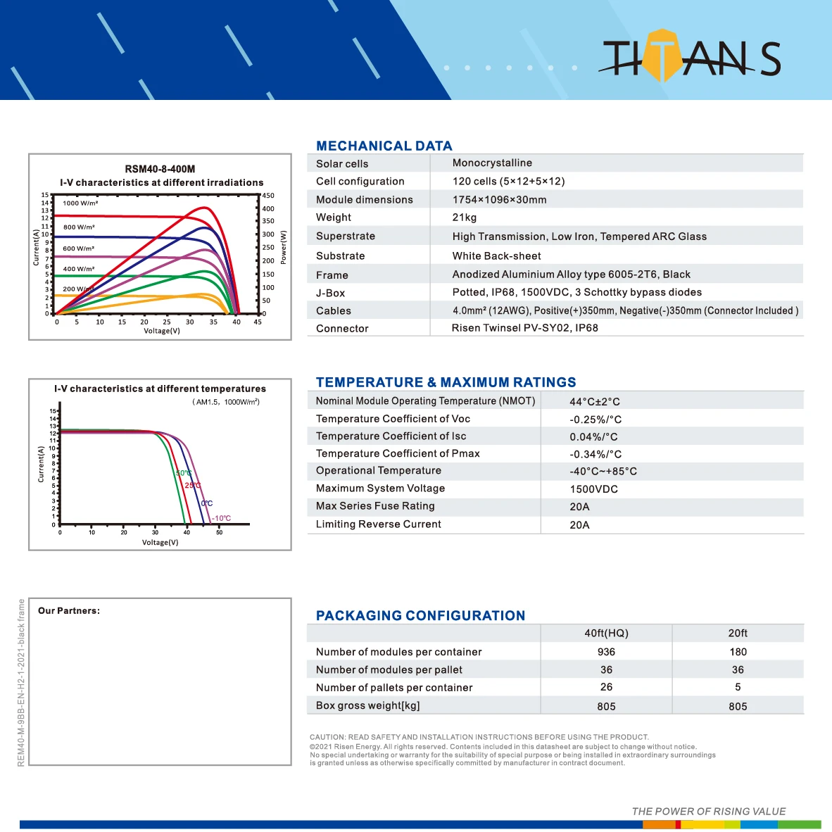 RSM40-8-390M-410M Half-cell Module Solar Panel 390-415w Solar Power Panels For Rooftop Solar Power System