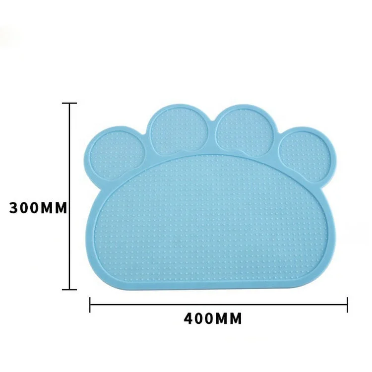 Paw Shape Large Size Pet Mat Non Slip Waterproof Puppy Dog Bowl Silicone Feeding