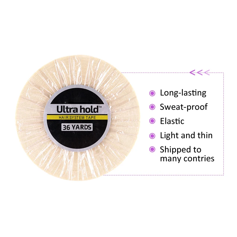 Lace Front Tape Roll Glue For Tape In Extensions For Hair Replacements Waterproof Strong Adhesive Double Tape Roller