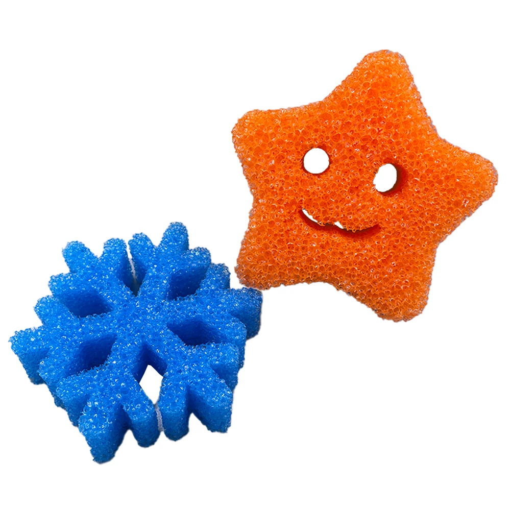Kitchen Scrubber Dish Washing Sponge Cleaning Happy Smile Face Cleaning Cloth Temperature-Sensitive Sponge