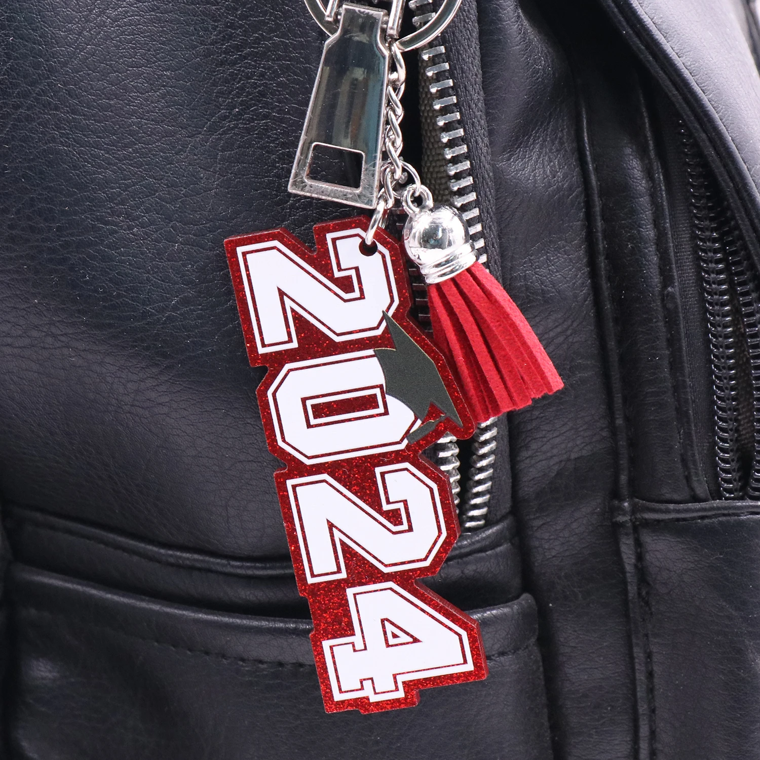 MD151KH1293  New 2024 Graduation Acrylic Keychain CN Class Stainless Steel Metal Gift Keychain with UV Printing