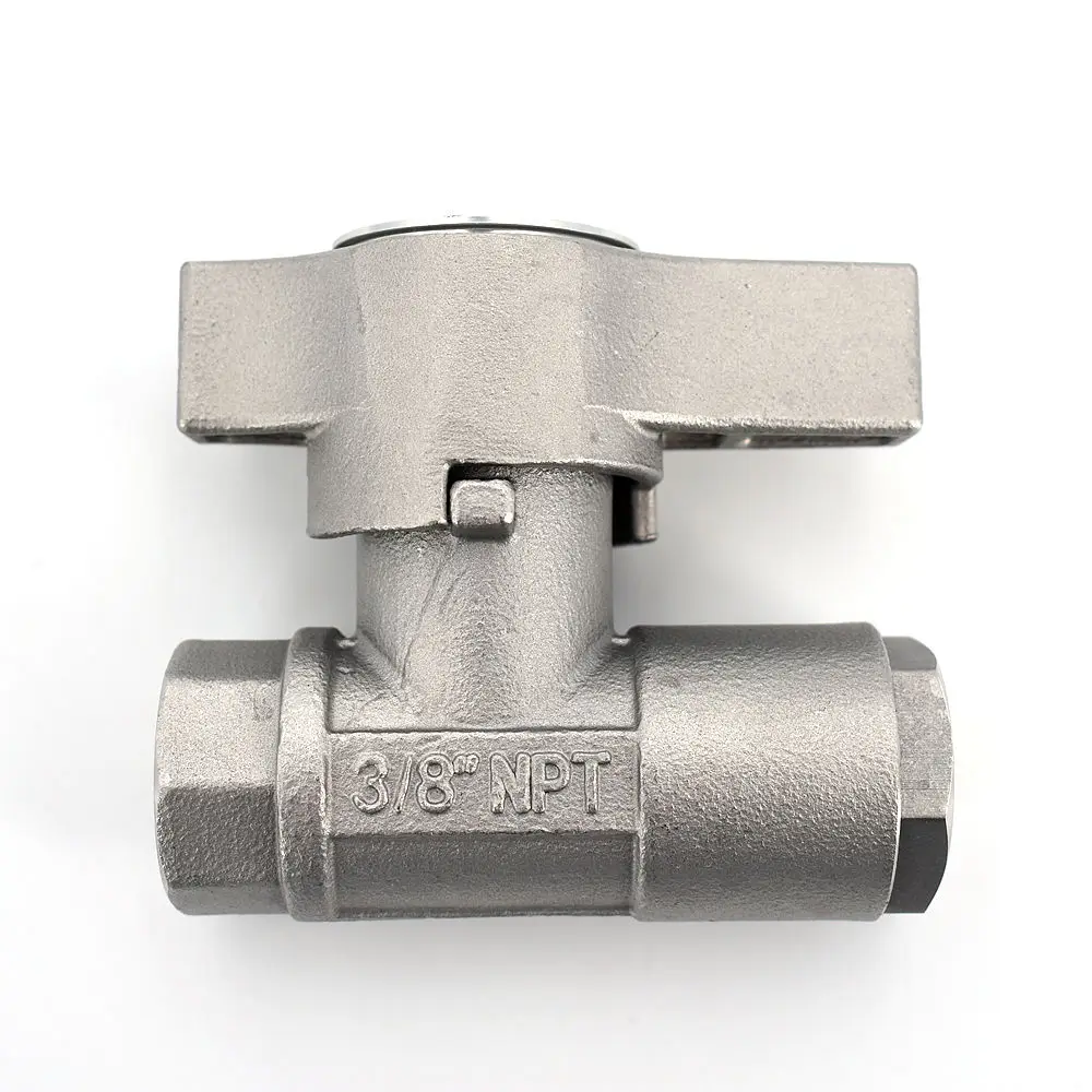 General Use Female 2 Way Ball Valve SUS 304 NPT BSP Quarter Turn High Pressure Ball Valve 6000PSI