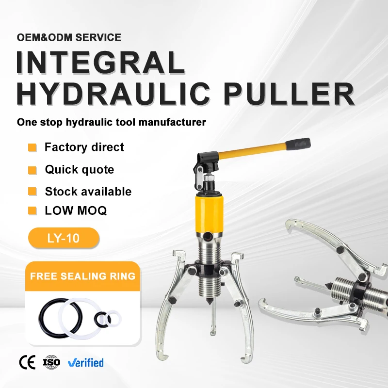 YL-10S 10Ton Hydraulic Gear Puller Adjustable 3 Jaws Wheel Bearing Pulling Separator 3 in 1 Pump Wheel Bearing for Repair Shop