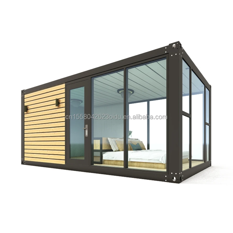 Modern Luxury Tiny 20ft & 40ft Prefab Wooden House Mobile Light Steel Container Prefabricated Home & Apartment for Outdoor Use
