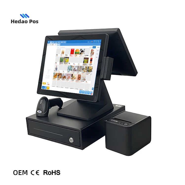 Новый продукт идеи 15 6 дюймов двойной экран складной pos-system другие pos Pos System супермаркет