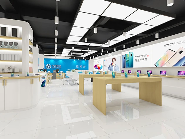 Full of Technology and Fashion phone and electronics chain store interior design free 3D interior design for chain store