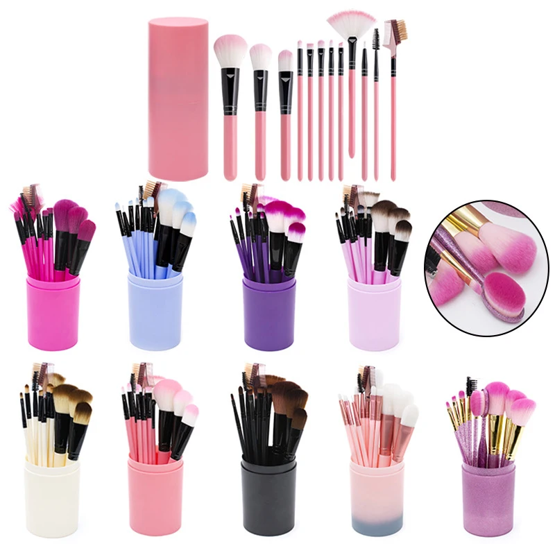 Private Label Wholesale Professional Synthetic Makeup Blending Brushes Sponge Eye Shadow Foundation Brush Set Makeup