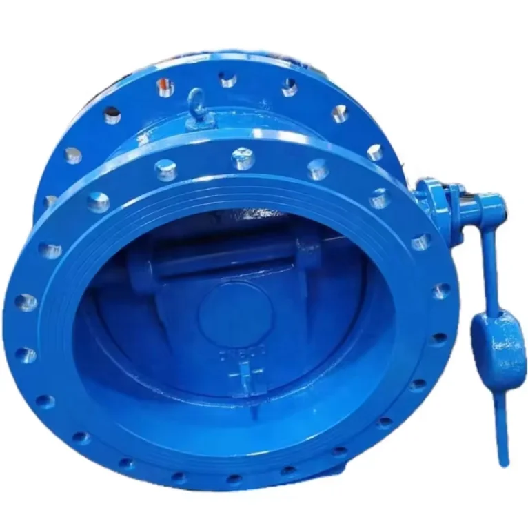 HH47H-10Q H44T DN400 PN10/16 из ковкого чугуна Наклонный бесшумный дисковый обратный клапан от производителя