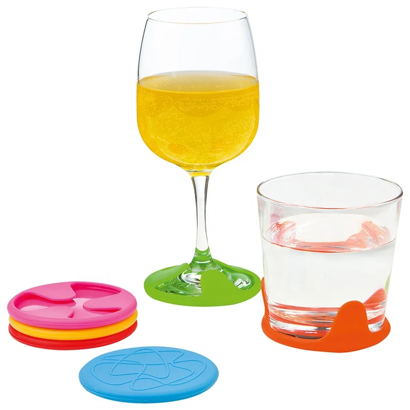 
Silicone Grip Wine Glasses Coaster Mats 