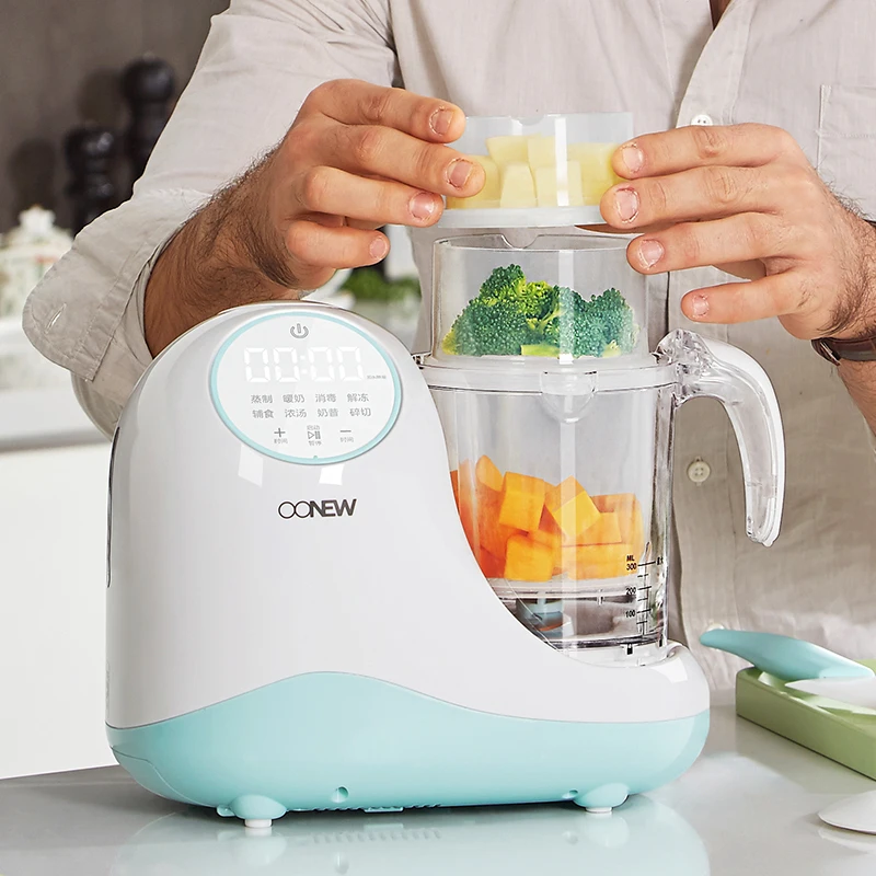 Electric Multifunctional 700w 5 In 1 Multifunction 1000ml Electric Baby Blender Food Processor Rice Paste Mini Slap Chopper Blender And Steamer