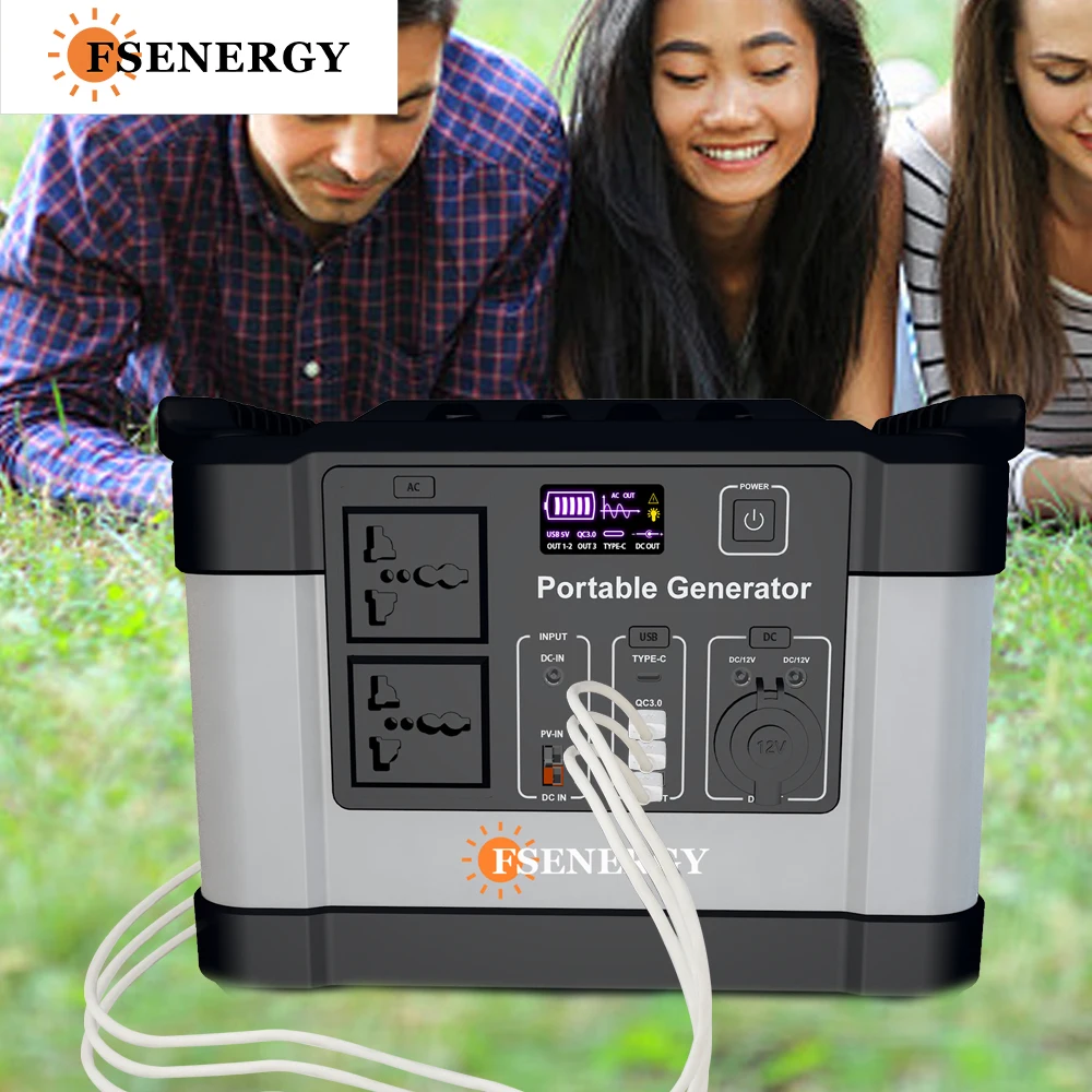 1000W portable power station Solar Mobile Lithium Battery Pack for Outdoor Emergency power supply for home